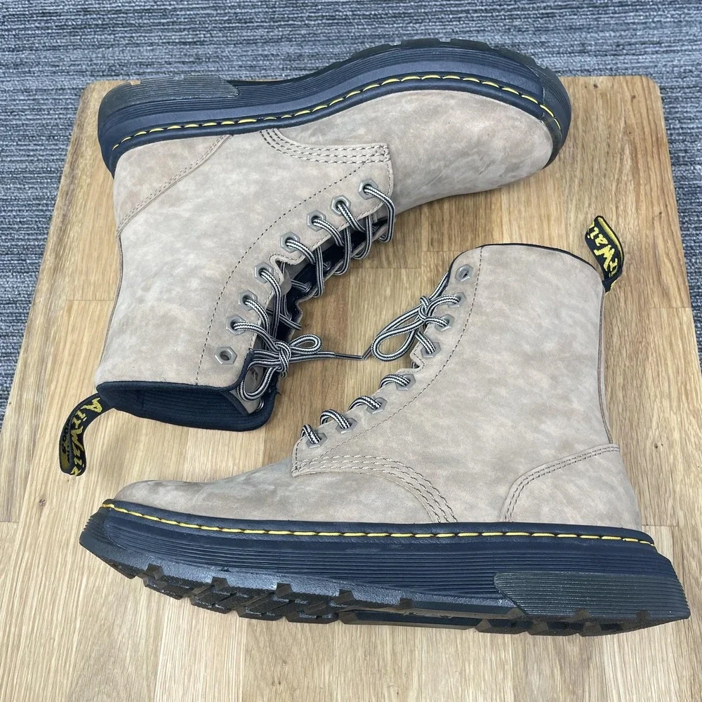 Dr. Martens Crewson Chukka Boots Men 7 Brown Nubuck Leather Lace Up Grunge NEW